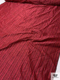 Streaky Striped Brocade - Red / Black