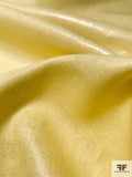 Butter Yellow Linen with Light Metallic Silver Foil Print