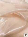 J Mendel Glossy Silk and Nylon Chiffon - Lightest Blush