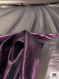 Italian Glamour Double-Sided Silk and Lurex Lamé - Gold / Metallic Grape Purple