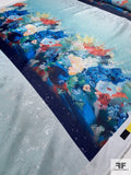 Watercolor Floral Dream Printed Brocade Panel with Lurex - Multicolor