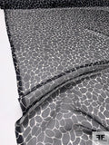 Overlapping Ovals Printed Silk Organza - Black / White