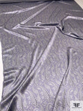 Paisley Printed Silk Charmeuse - Lavender / Grey