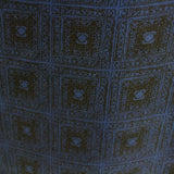 Ethnic Geometric Printed Silk Gazar - Blue/Black