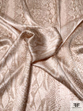 Snakeskin Printed Silk Charmeuse - Tan / Cream