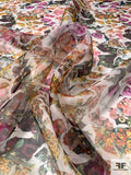 Adam Lippes Signature Flower Bouquets Printed Silk Organza - Multicolor
