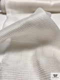 Italian Silk and Cotton Basketweave Gazar - Off-White