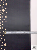 Multi-Sized Polka Dot Printed Satin Face Organza - Black / Cream