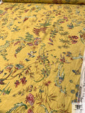 Colorful Toile Printed Linen - Yellow / Multicolor