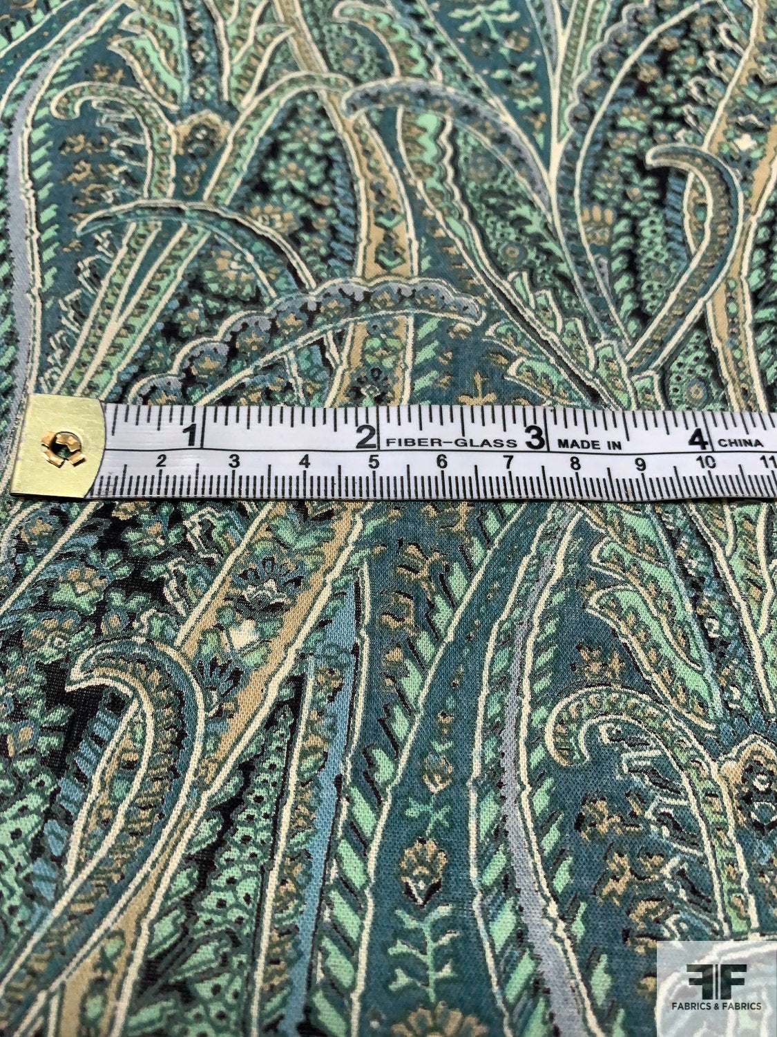 Liberty of London Paisley Forest Printed Fine Cotton Batiste - Shades of Green