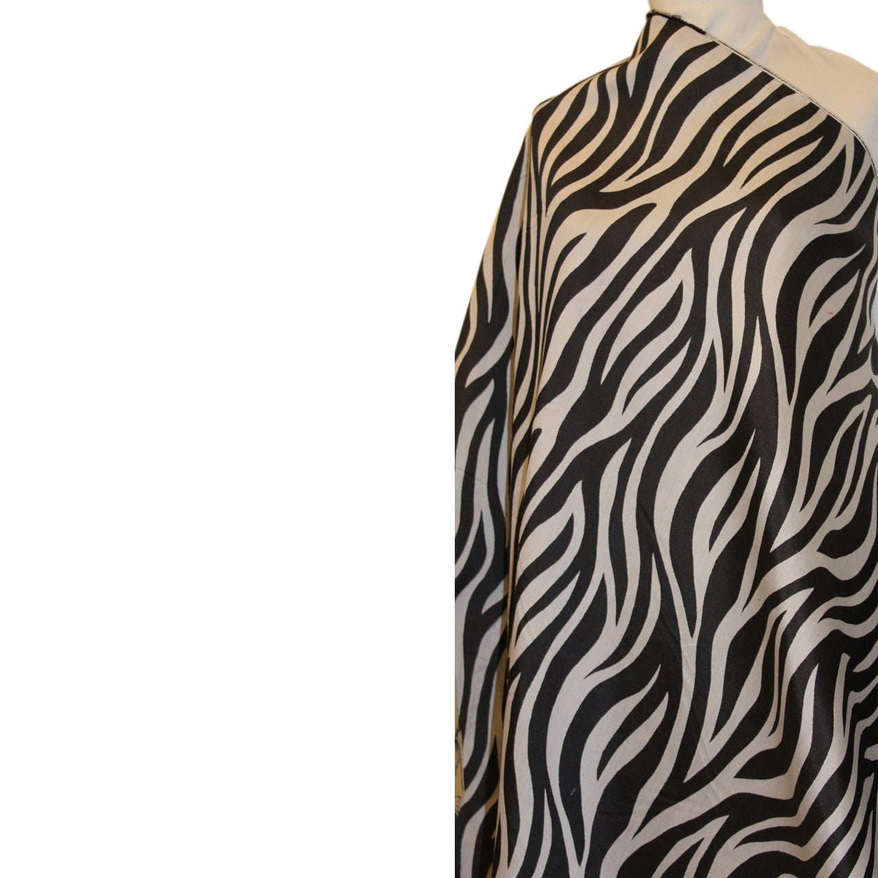 Zebra Print Silk Wool - Black/White