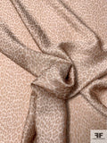 Italian Animal Pattern Reversible Rayon Linen - Sand / Tan