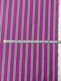 Ralph Lauren Striped Extra Fine Yarn-Dyed  Cotton Shirting - Purple / Black / White
