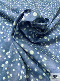 Heavy Splatter Printed Cotton Broadcloth - Washed Blue / Grey