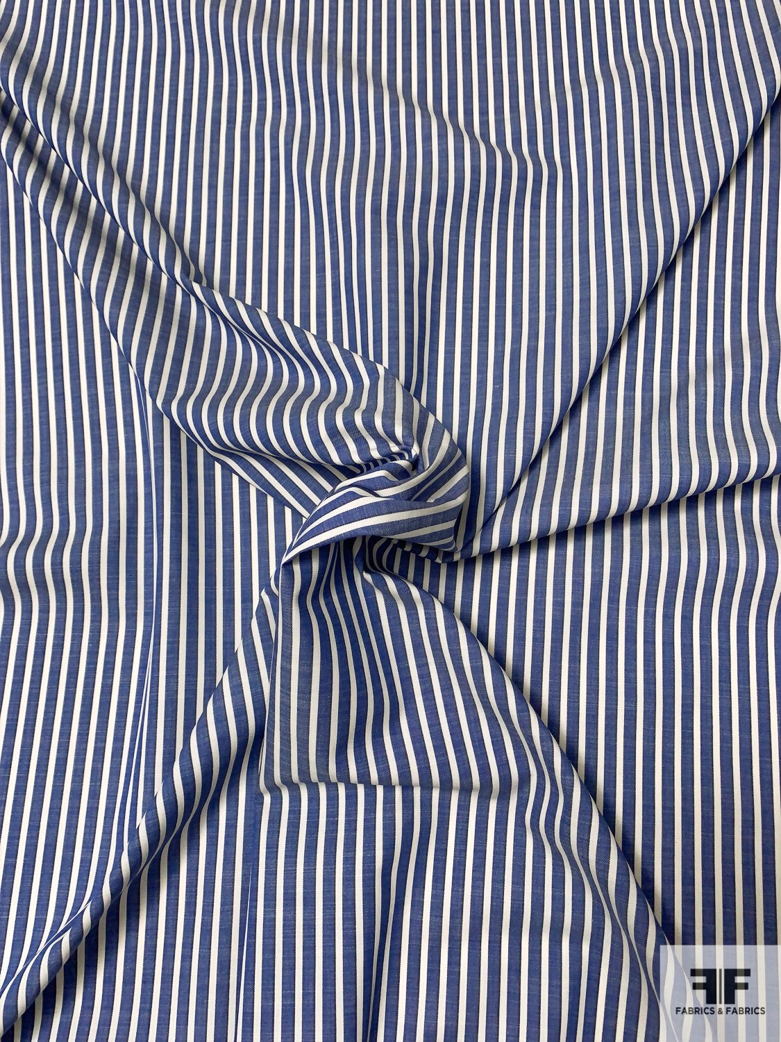 Green and Purple Vertical Stripes on White Designer Cotton Shirting