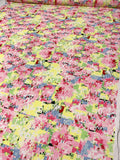 Bright Pixelated Collage Printed Cotton Crepe - Multicolor