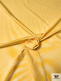 Vertical Striped Yarn-Dyed Cotton Shirting - Bold Yellow / White