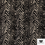 Zebra Print Burnout Velvet - Black