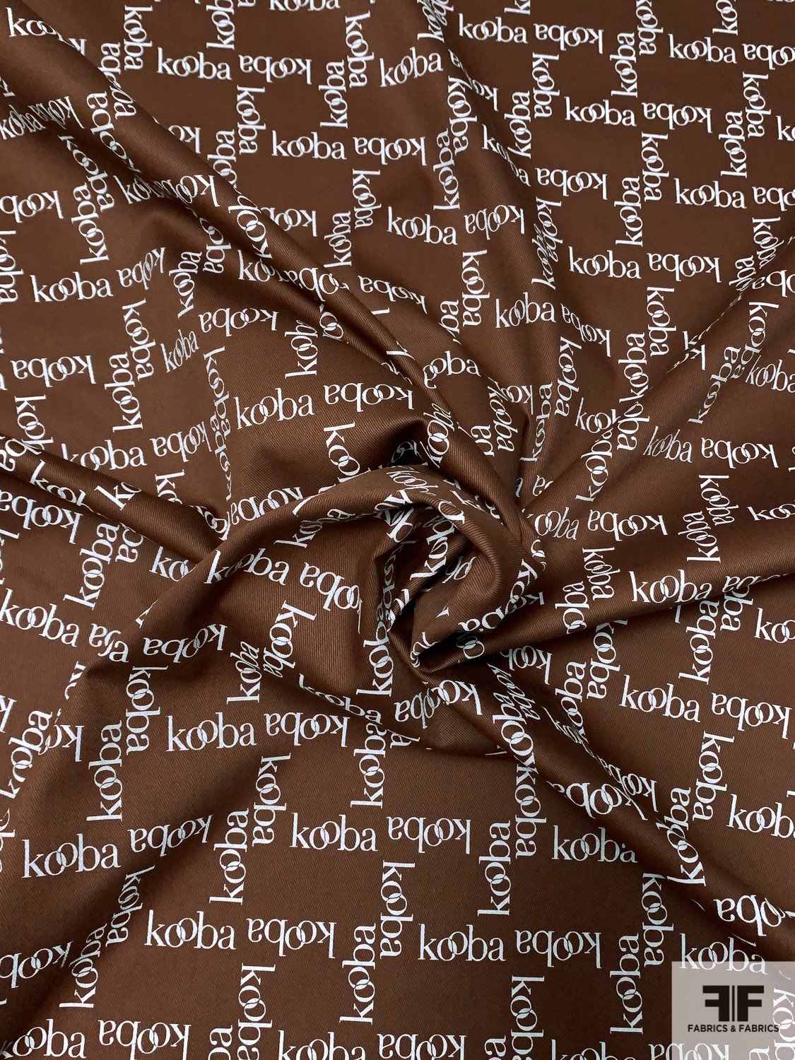 Kooba Printed Cotton Twill - Milk Chocolate Brown / White