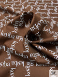 Kooba Printed Cotton Twill - Milk Chocolate Brown / White