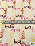 Kooba Printed Fine Cotton Twill - Ivory / Pink / Brown / Yellow / Orange