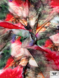 Romantic Hazy Floral Printed Silk Georgette - Multicolor