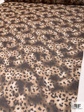 Animal Pattern Spray Paint Silk Chiffon - Shades of Brown