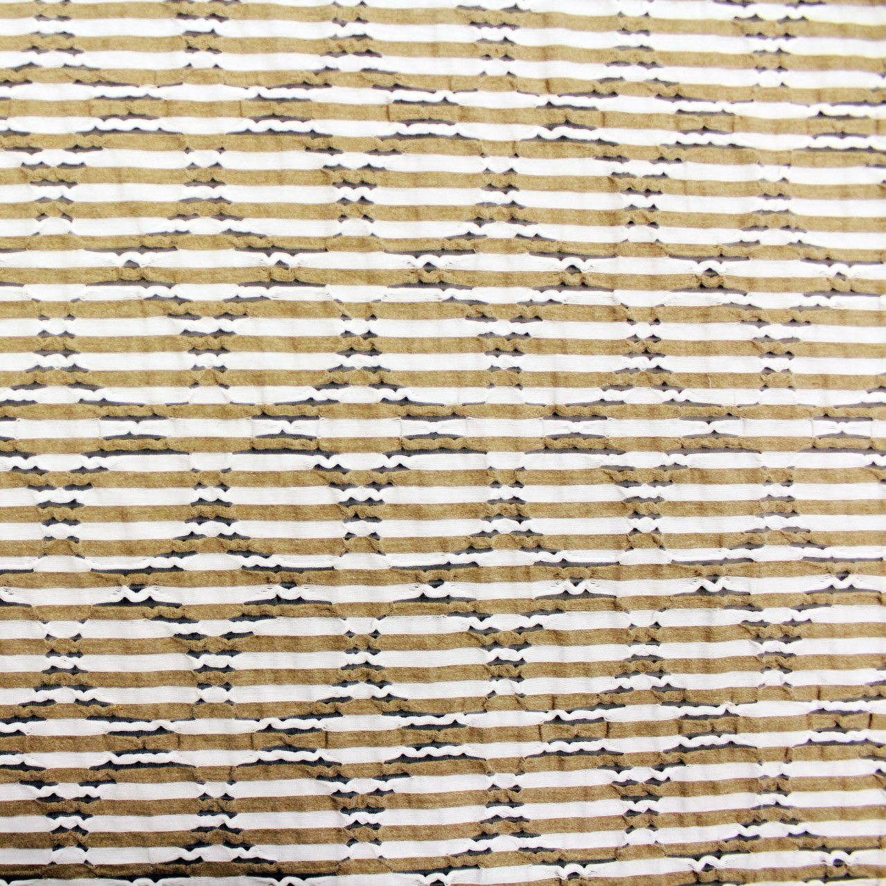 Novelty Woven Cotton fabric - Beige/White