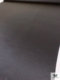Pin Dot Printed Silk Charmeuse - Black / Beige