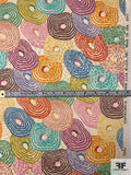 Ethnic Circles Printed Silk Jacquard - Multicolor