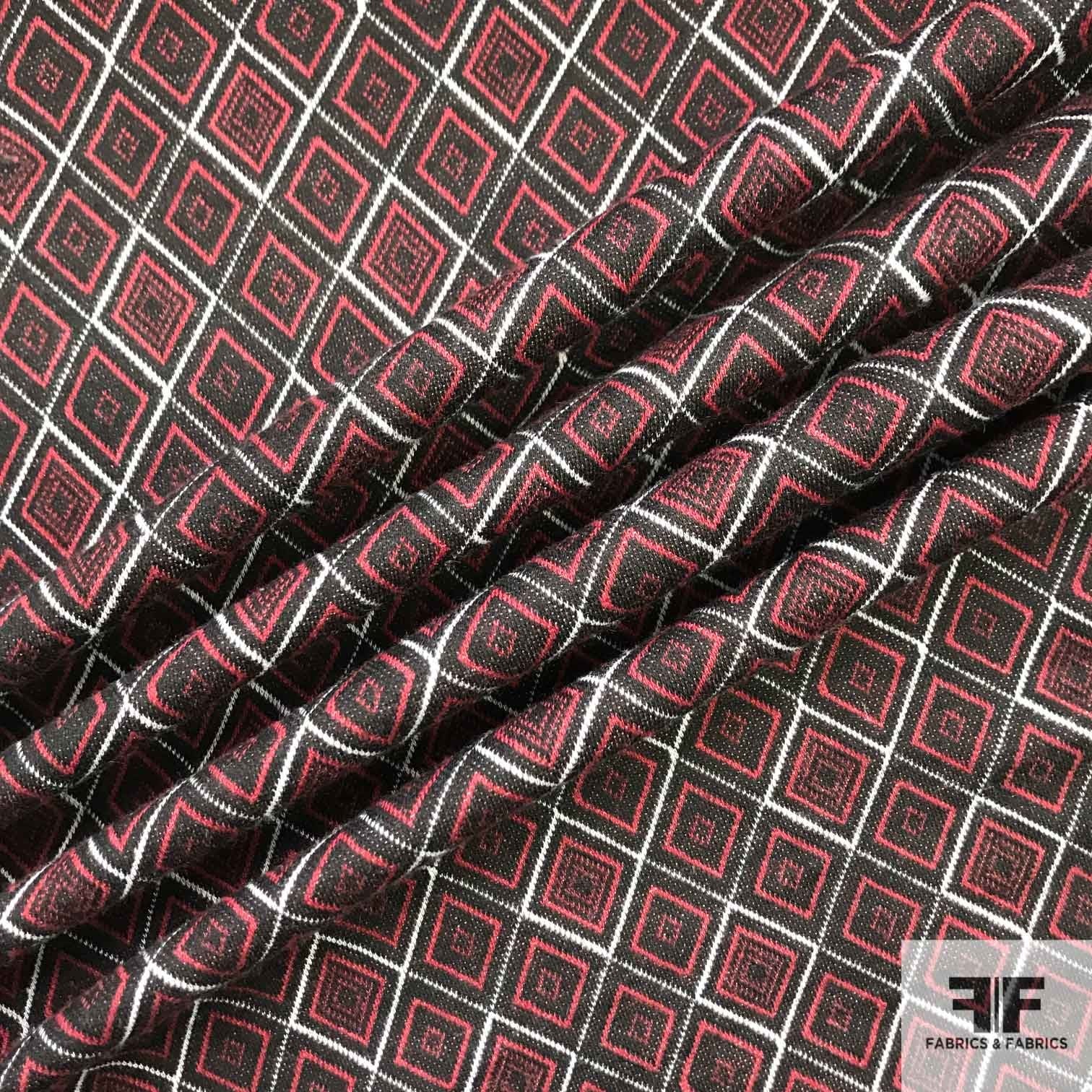 Geometric Printed Knit - Red/Black
