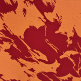 Abstract Printed Silk Shantung - Orange/Red