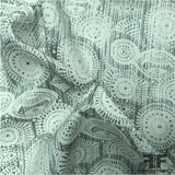 Abstract Metallic Brocade - Silver/Grey - Fabrics & Fabrics NY