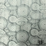 Abstract Metallic Brocade - Silver/Grey - Fabrics & Fabrics NY