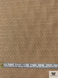 Metallic Basketweave Brocade - Gold/Taupe