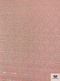 Metallic Textured Brocade - Pink / Silver