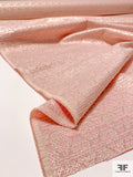Metallic Textured Brocade - Pink / Silver