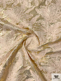 Metallic Floral Two-toned Crinkled Brocade - Gold/Ivory