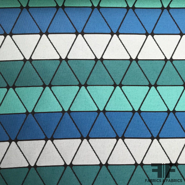 Diamond Geometric Striped Brocade - Multicolor - Fabrics & Fabrics NY