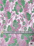 Floral Woven Brocade - Pink/Green
