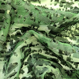 Abstract Burnout Poly Chiffon - Green - Fabrics & Fabrics NY