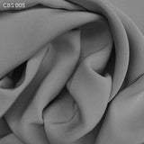 Grey Silk Crepe Back Satin - Fabrics & Fabrics