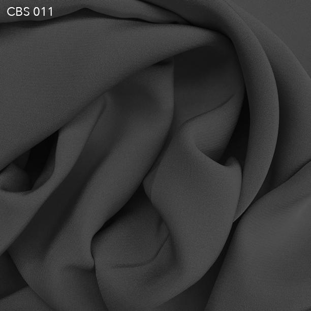 Steel Grey Silk Crepe Back Satin - Fabrics & Fabrics