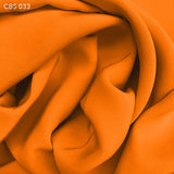 Silk Crepe Back Satin - Citrus Orange - Fabrics & Fabrics