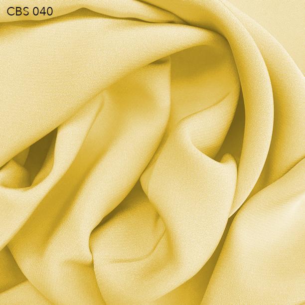 Silk Crepe Back Satin - Lemon Twist - Fabric by the Yard
