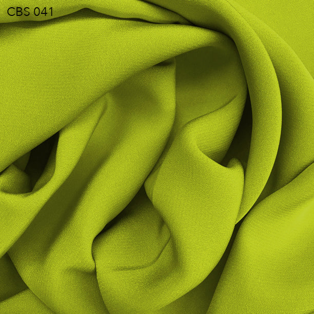 Silk Crepe Back Satin - Acid Lime - Fabrics & Fabrics