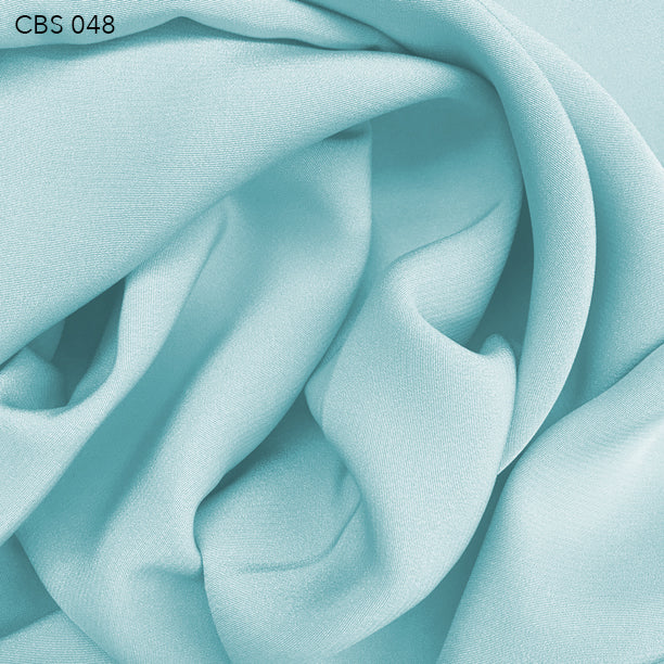 Silk Crepe Back Satin - Ice Blue - Fabrics & Fabrics