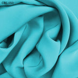 Aruba Blue Silk Crepe Back Satin - Fabrics & Fabrics