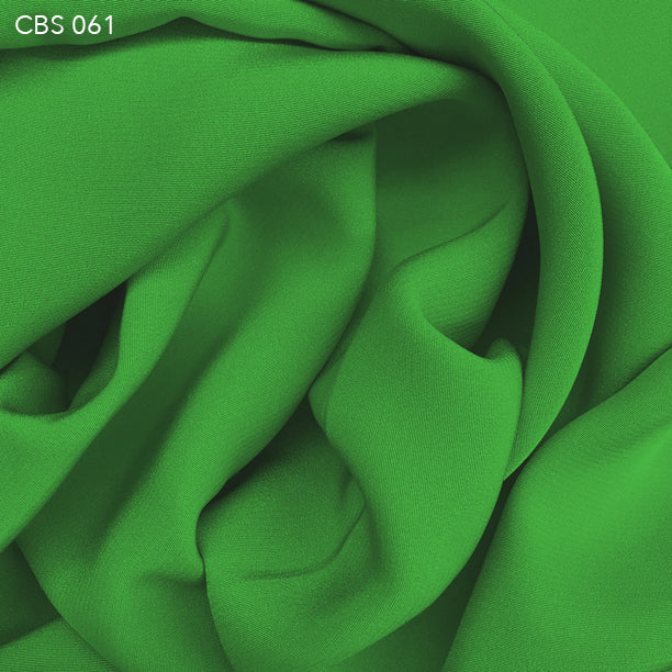 Silk Crepe Back Satin - Bright Green - Fabrics & Fabrics