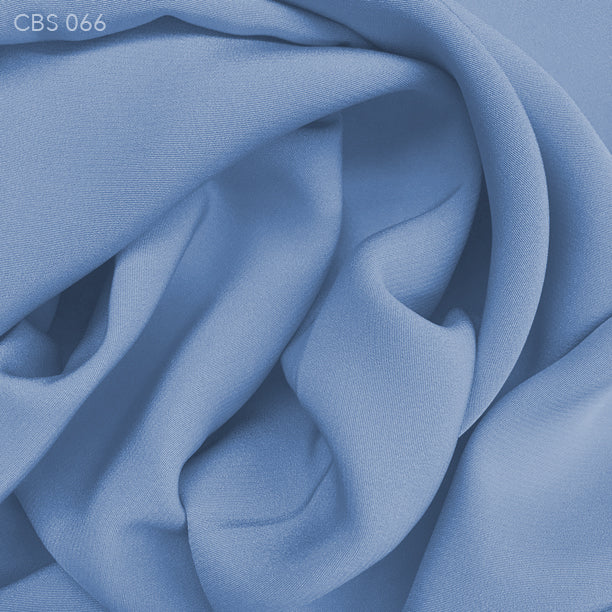 Silk Crepe Back Satin - Sporty Blue - Fabrics & Fabrics